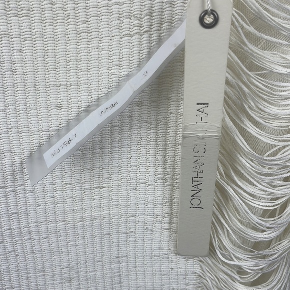 Jonathan Simkhai Midi Pencil Skirt Cream Draping String Detail Body Con Back Zip - Picture 11 of 13